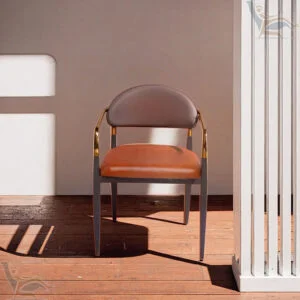 Modern Accent Chair with Leatherette Upholstery
